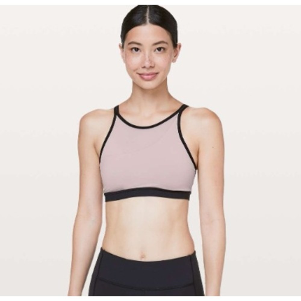 Lululemon Forget The Rest Bra in Smoky Blush/Black Size 12โ